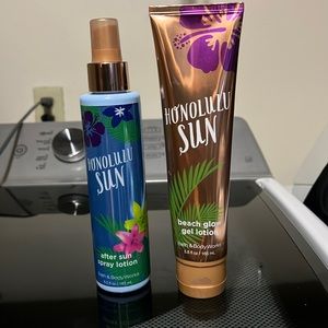 Bath &Body Works Honolulu Sun Beach Glow Gel Lotion and After Sun Spray Lotion